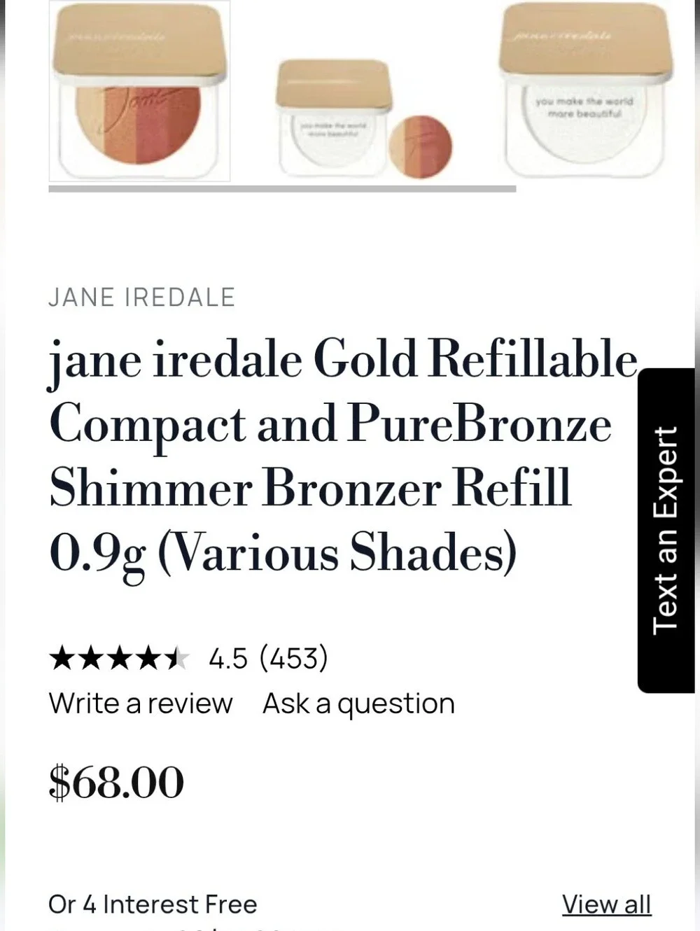 jane iredale Shimmer Bronzer Refill in Warm Bronze and Copper